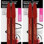Maybelline New York Expert Wear Twin Brow & Eye Pencils Makeup Velvet Black 2 Count Twin