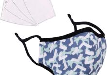 1 Pack Cotton Face Masks Reusable With F-ilter Blue L