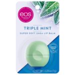 eos Super Soft Shea Sphere Lip Balm - Triple Mint | Deeply Hydrates and Seals in Moisture | Sustainably-Sourced Ingredients | 0.25 oz