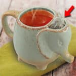 Elegant Elephant Tea Mug Green